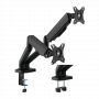 Brateck Cost-effective Spring-assisted Dual Monitor Arm Fit Most 17'-32' Monitor Up To 9kg Vesa 75x75,100x100(black)