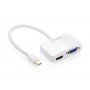 Ugreen Mini Dp Male To Vga Female+hdmi Female Converter Cable -  White 10427