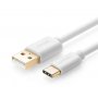 Ugreen Gold Plated Usb 2.0 Type A Male To Reversible Type-c Male Charge & Sync Cable White 1m 30165