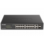 D-link 18-port Smart Managed Switch With 16 Poe+ And 2 Combo Rj45/sfp Ports. Poe Budget 130w