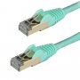 StarTech 1m Aqua Cat6a / Cat 6a Shielded Ethernet Patch Cable 1 m 6ASPAT1MAQ