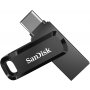 SanDisk Ultra 256GB Dual Drive Go USB-A and USB-C Flash Drive, Black 