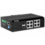 D-Link DIS-F200G-10PS-E 10-Port Gigabit Industrial Smart Managed PoE+ Switch with 8 PoE ports and 2 SFP ports