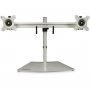 StarTech Dual-Monitor Stand for up to 24" Monitors - Horizontal, Silver ARMDUOSS