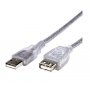 Astrotek Usb 2.0 Extension Cable 5M - Type A Male To Type A Female Transparent Colour Rohs (AT-US