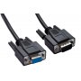 Astrotek Vga Extension Cable 3M - 15 Pins Male To 15 Pins Female For Monitor Pc Molded Type Black