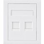 Astrotek Cat6 Rj45 Wall Face Plate 86X86Mm 2 Port Socket Kit (ATP-SC-6-2)