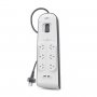 Belkin BSV604AU2M 6 Outlet with 2M Cord with 2  USB Ports (2.4A)