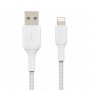 Belkin Boost Charge 1m Lightning to USB-A Braided Cable - White CAA002BT1MWH
