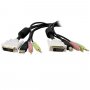 StarTech 4-in-1 USB DVI KVM Switch Cable w/ Audio DVID4N1USB10