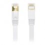 Edimax 1M 10GbE Shielded CAT7 Flat Network Cable - White