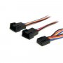 StarTech 12in 4 Pin PWM Fan Extension Power Y Cable – F/M FAN4SPLIT12