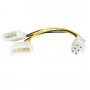 StarTech 6in LP4 to 6 Pin PCI Express Video Card Power Cable Adapter - 15.2 cm LP4PCIEXADAP