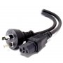 Alogic 1m Aus 3 Pin Mains Plug to IEC C15 High Temperature (M/F) MF-3PC15-01