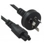 Power Cable from 3-Pin AU Male to IEC C5 Female plug in 1m