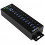 StarTech 10 Port USB 3.0 Hub (USB-A) - Metal Industrial Hub - ESD/Surge