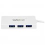 Startech St4300minu3w Portable 4 Port Mini Usb 3.0 Hub - White