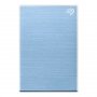 Seagate One Touch With Password 2TB External Portable Hard Drive - Light Blue