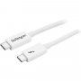StarTech 1m Thunderbolt 3 Cable - 20Gbps - White - Thunderbolt USB-C DP TBLT3MM1MW