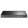 TP-Link TL-SL1218P 16-Port 10/100 Mbps + 2-Port Gigabit Rackmount Switch w/PoE+