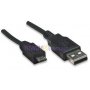 8Ware 1.8m USB 2.0 Certified Cable - USB A Male to Micro-USB B Male - Black