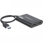 StarTech USB to Dual DisplayPort Adapter - 4K 60Hz - USB 3.0 (5Gbps) USB32DP24K60