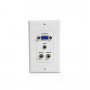 StarTech VGA Wall Plate with 3.5mm & RCA - White VGAPLATERCA