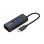 Volans VL-HJ45-C2 Aluminium USB-C to 3-Port Hub/Ethernet Adapter