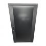 Ldr Assembled 22u Server Rack Cabinet (600mm X 1000mm), Glass Door, 1x 8-port Pdu, 1x 4-way Fan, 2x Fixed Shelves - Black Metal Construction