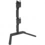 Atdec AWMS-2-BT75-FS-B  Freestanding Dual Stack Heavy Monitor Desk Mount - Flat and Curved up to 49in - VESA 75x75, 100x100 - Tool-Free Adjustable Monitor Height, tilt, pan
