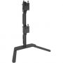 Atdec AWMS-2-BT75-FS-B  Freestanding Dual Stack Heavy Monitor Desk Mount - Flat and Curved up to 49in - VESA 75x75, 100x100 - Tool-Free Adjustable Monitor Height, tilt, pan