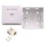 Astrotek Cat6 Rj45 Wall Face Plate 86x86mm 1 Port Socket Kit