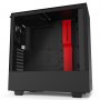 NZXT H510 Tempered Glass Mid-Tower ATX Case - Matte Black/Red 