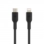 Belkin Caa003bt1mbk 1m Usb-c To Lightning Charge/sync Cable, Mfi, Black, 2 Yr