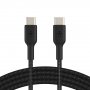 Belkin Cab004bt1mbk 1m Usb-c To Usb-c Charge/sync Cable, Braided Boost Charge, Black, 2 Yrs
