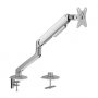 Brateck Single Monitor Economical Spring-assisted Monitor Arm Fit Most 17'-32' Monitors, Up To 9kg Per Screen Vesa 75x75/100x100 Matte Grey