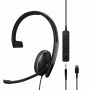 Sennheiser Adapt 135 Usb-c Ii On-ear, Single-sided Usb-c Headset With 3.5 Mm Jack And Detachable Usb Cable With In-line Call Control
