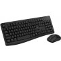 Rapoo X1800pro Wireless Mouse & Keyboard Combo - 2.4g, 10m Range, Optical, Long Battery, Spill-resistant Design,1000 Dpi, Nano Receiver, Entry (black)