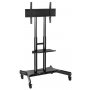 Atdec Ad-tvc-75 Floor Tv Cart Heavy Duty For Screen Size 50" - 80" & 75kg. Vesa To 800x400 - Comes With Shelf