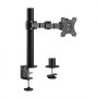 Brateck Single Monitor Affordable Steel Articulating Monitor Arm Fit Most 17'-32' Monitor Up To 9kg Per Screen