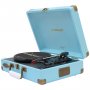 Mbeat Woodstock 2 Sky Blue Retro Turntable Player With Bt Receiver & Transmitter
