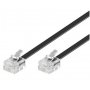 Astrotek Generic Telephone Extension Cable 6p4c Plug/plug ,with 2xrj11 6p4c Plugs, Black Pvc Jacket.-rohs