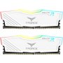 TEAMGROUP T-Force Delta RGB DDR4 64GB (2x32GB) 3600MHz (PC4-28800) CL18 Desktop Gaming Memory TF4D464G3600HC18JDC01 - Whit