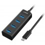 Mbeat Usb-c To 4-port 3.0 Hub - Black