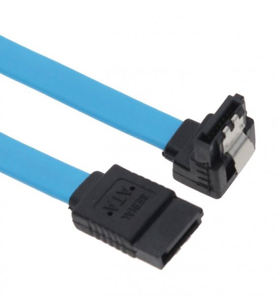 Lot of 10 SATA 7 pin Cable 90 Degree to 180 Degree with Locking Latch Brand New