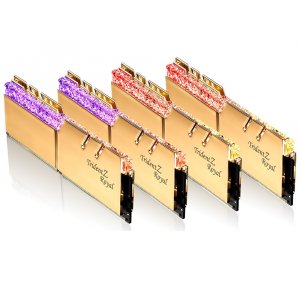 G.skill TRIDENT Z ROYAL GOLD 128GB KIT 4X32GB PC4-28800 DDR4 3600MHZ CL18-22-22-42 1.35V DIMM Memory F4-3600C18Q-128GTRG