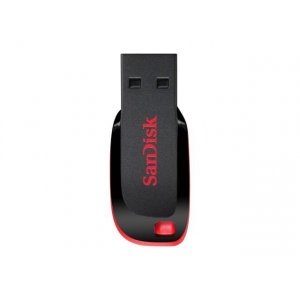 Sandisk Cruzer Blade Usb Flash Drive| Cz50 64gb| Usb2.0| Black With Red Accent| Compact Design| 5y