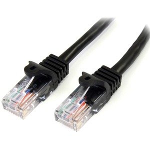 Startech.com 45pat2mbk 2m Black Snagless Utp Cat5e Patch Cable.