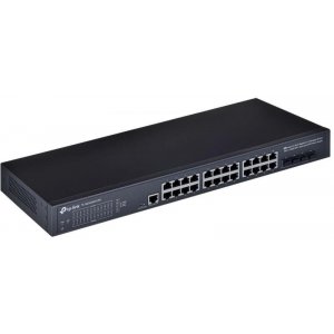 Tp-link Tl-sg3428x-ups Jetstream 24-port Gigabit L2+ Managed Switch With 4 10ge Sfp+ Slots And Ups Power Supply, 5-year Wty-(tl-sg3428x-ups)