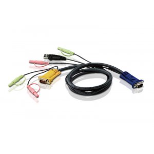 Aten 2l-5302u (2l-5302u) 1.8m Usb Kvm Cable With Audio To Suit Cs173xb,